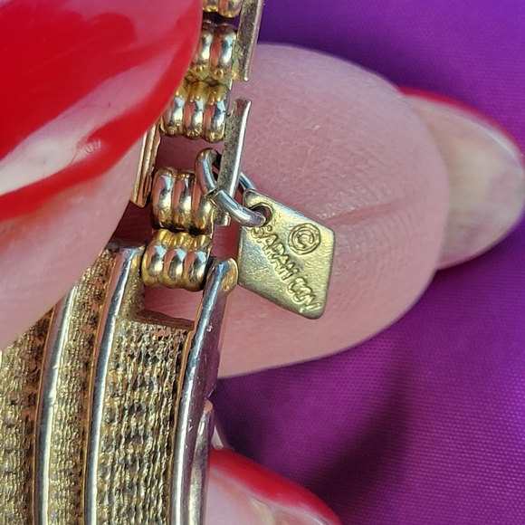 Sarah Coventry 15" vintage 1950-1960 snap goldtone necklace - Picture 2 of 9